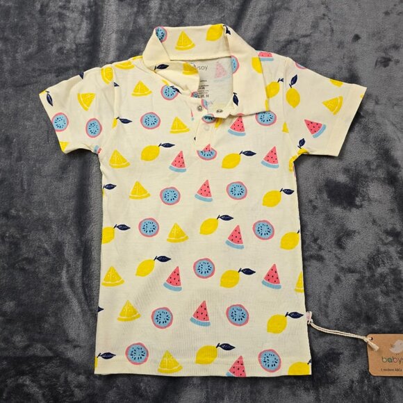 Babysoy Organic Polo Tee | Fruit Print Shirt | Size 2T | NWT - Picture 1 of 3